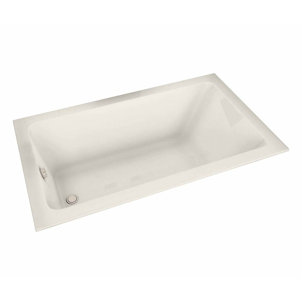 Maax Pose 6030 Acrylic Drop-in End Drain Whirlpool Bathtub in Biscuit