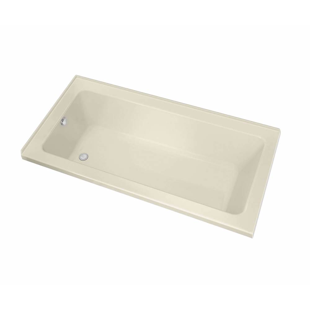 Maax Pose 6032 IF Acrylic Corner Left Left-Hand Drain Whirlpool Bathtub in Bone