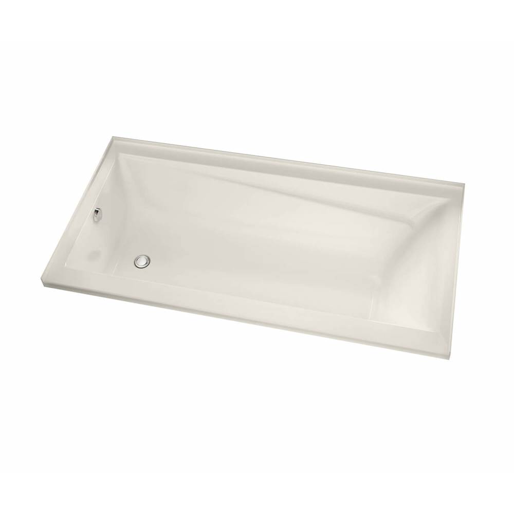 Maax Exhibit 6632 IF Acrylic Alcove Right-Hand Drain Aeroeffect Bathtub in Biscuit