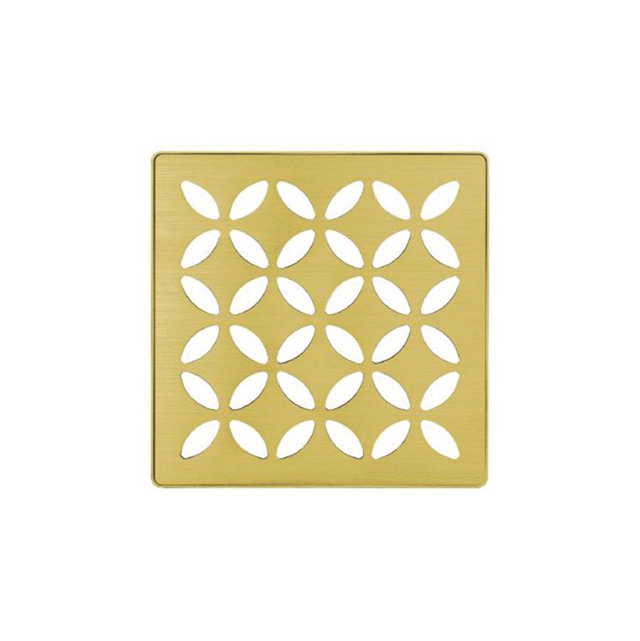 Schluter Kerdi-Drain Grate Kit 4'' Br Classic Gold Floral