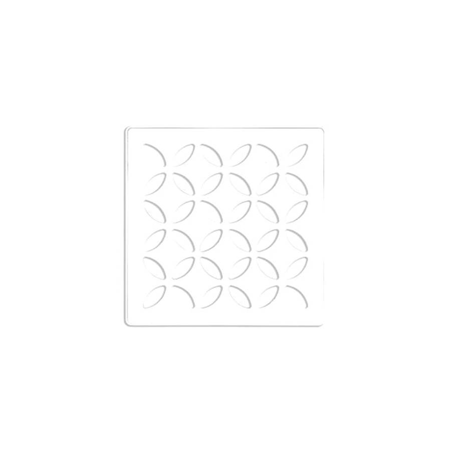 Schluter Kerdi-Drain Grate Kit 4'' Matte White Floral