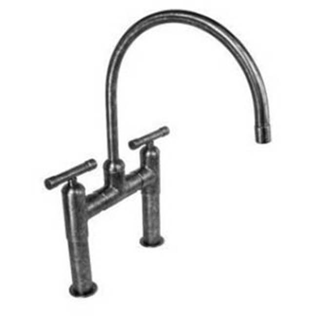 Sonoma Forge Waterbridge Deck Mount Faucet With Large Swivel Gooseneck Spout 8'' Spread, Center To Center 11'' Center To Aerator