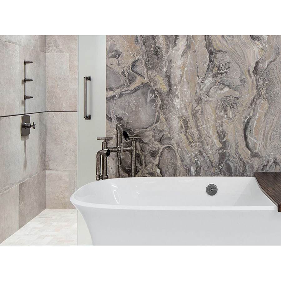 Sonoma Forge Waterbridge Wall Mount Tub Filler With Waterfall Spout And Handshower 8'' Spread, Center To Center