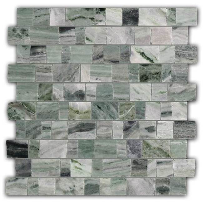 Stone Partnership Green Beauty 3 cm Handclipped Mosaic Tile