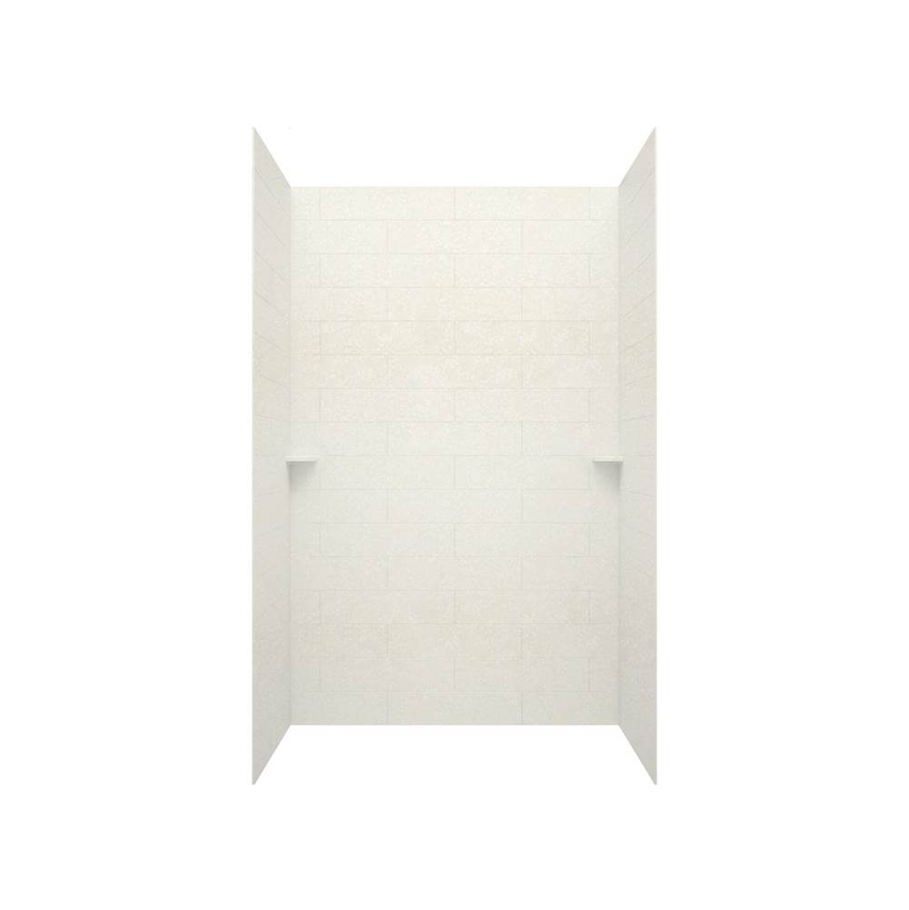 Swan MSMK84-3462 34 x 62 x 84 Swanstone® Modern Subway Tile Glue up Shower Wall Kit in Tahiti White