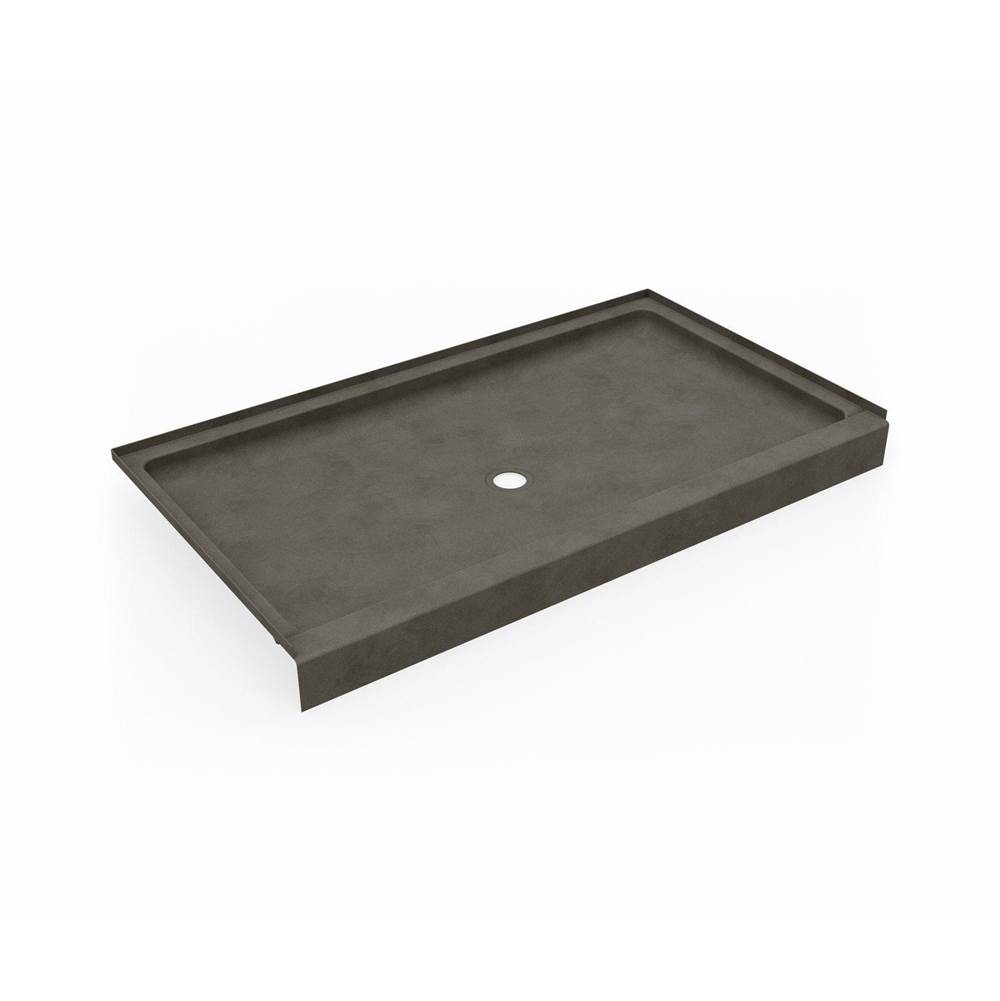 Swan SS-3460 34 x 60 Swanstone® Alcove Shower Pan with Center Drain Charcoal Gray