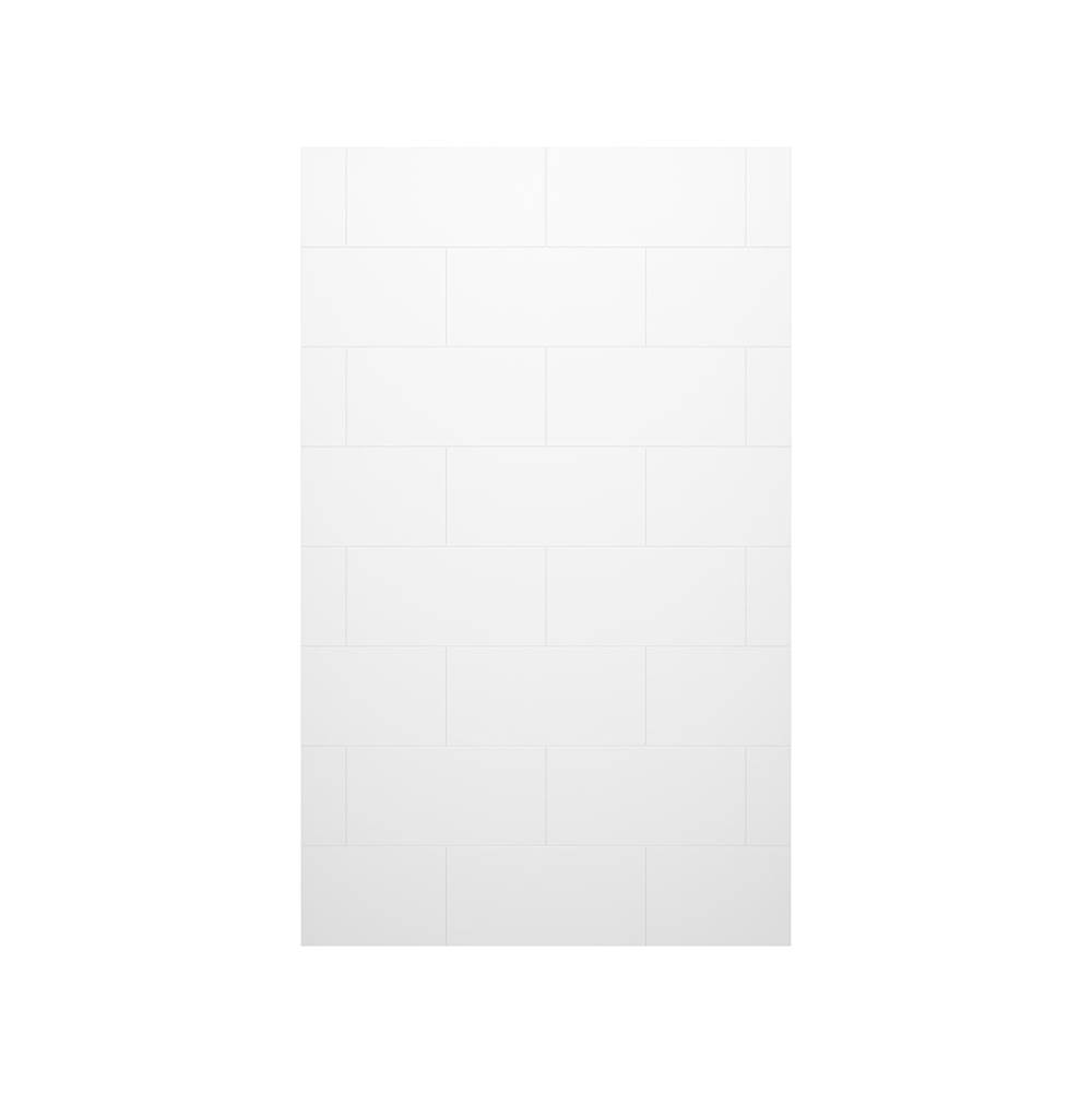 Swan TSMK-9632-1 32 x 96 Swanstone Traditional Subway Tile Glue up Bathtub and Shower Single Wall Panel in White