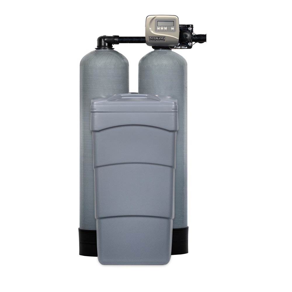 Sterling Water Treatment 2 cu ft per tank, HE,Bypass, 1'' Elbows, 18 x 33 Square BT