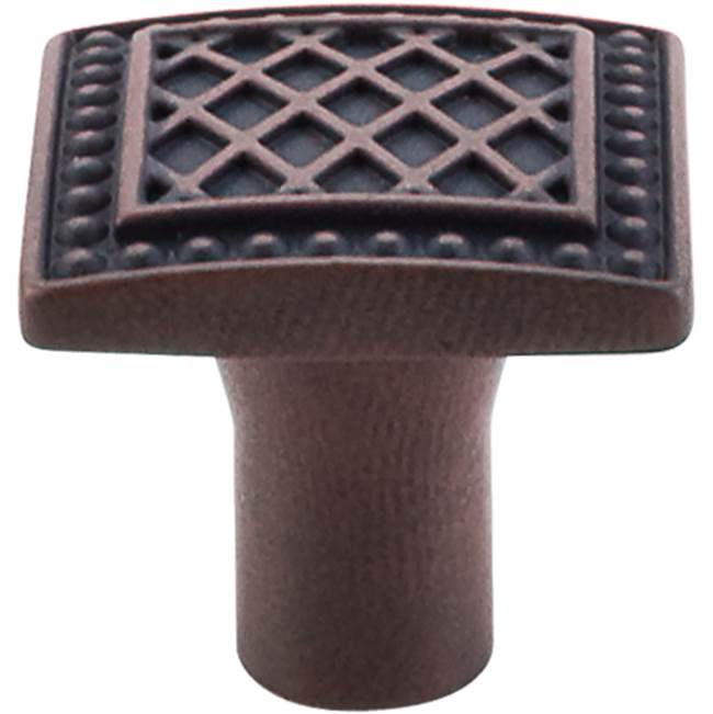 Top Knobs Trevi Square Knob 1 1/4 Inch Patina Rouge