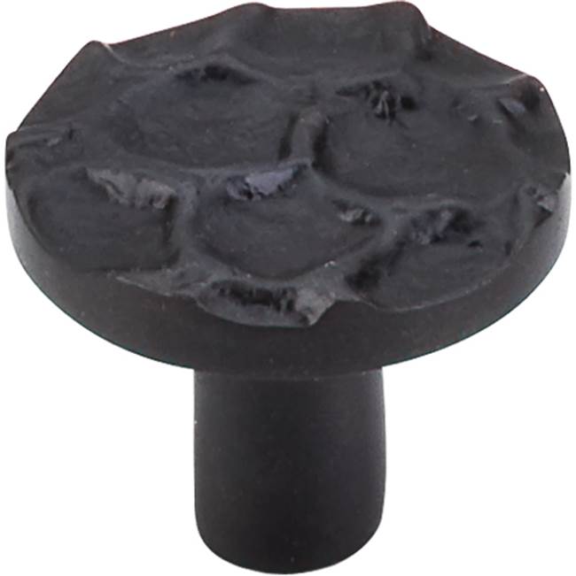 Top Knobs Cobblestone Round Knob 1 3/8 Inch Coal Black