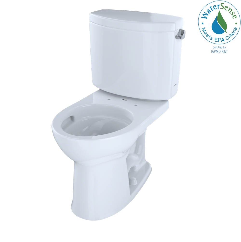 TOTO Toto® Drake® II Two-Piece Round 1.28 Gpf Universal Height Toilet With Cefiontect And Right-Hand Trip Lever, Cotton White