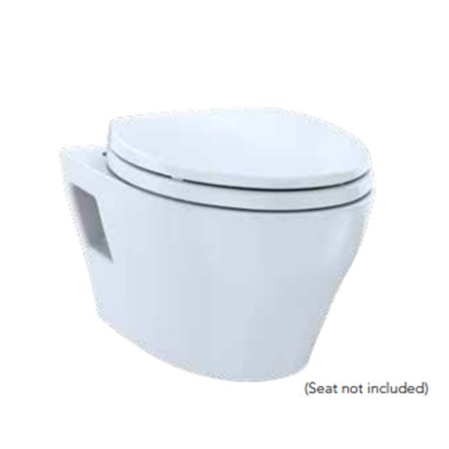 TOTO EP WASHLET+ Ready Wall-Hung Elongated Toilet Bowl with Skirted Design and CEFIONTECT, Cotton White