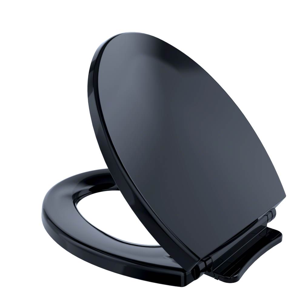 TOTO Toto® Softclose® Non Slamming, Slow Close Round Toilet Seat And Lid, Ebony