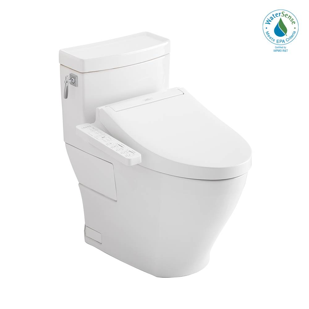 TOTO Toto®Washlet+® Aimes One-Piece Elongated 1.28 Gpf Toilet And Washlet C2 Bidet Seat, Cotton White