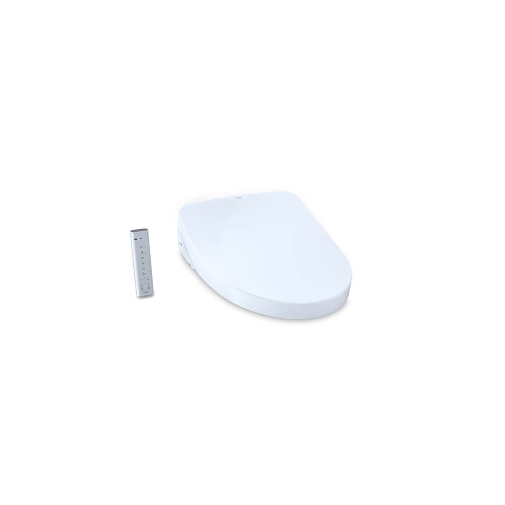 TOTO Toto® S500E Washlet®+ And Auto Flush Ready Electronic Bidet Toilet Seat With Ewater+® Bowl And Wand Cleaning And Contemporary Lid, Elongated, Cotton White