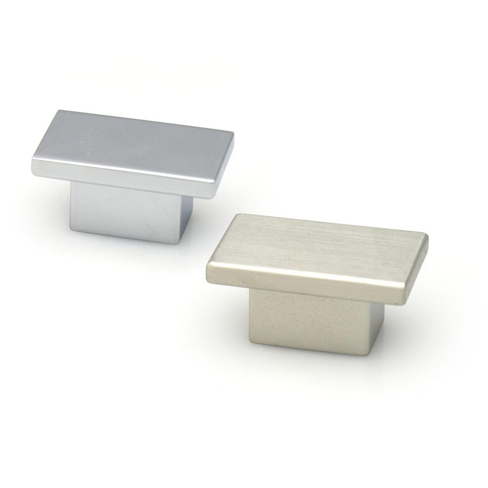 Topex Small Rectangular Knob 44mm..Stainless Steel Look