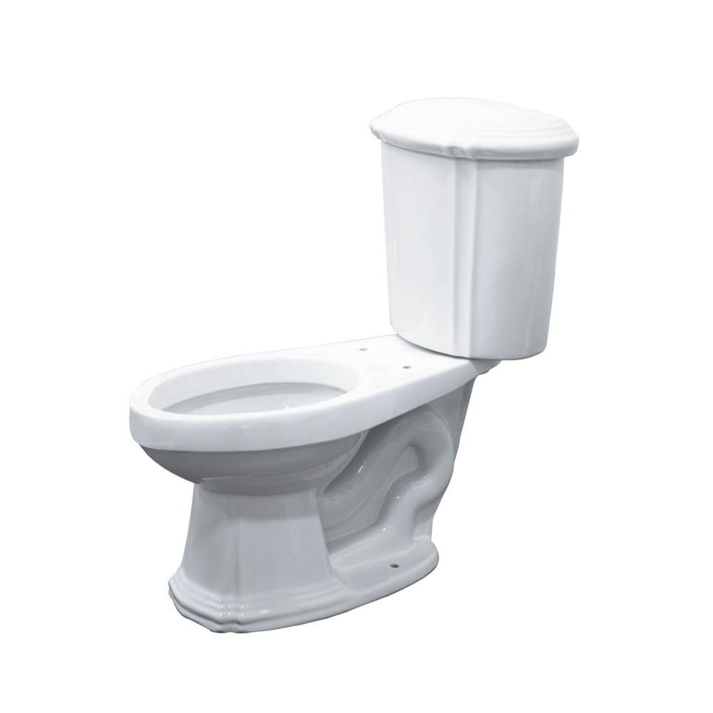 Transolid TBTS1-1555 Two Piece Madison HET Elongated Front Toilet Kit in White, 