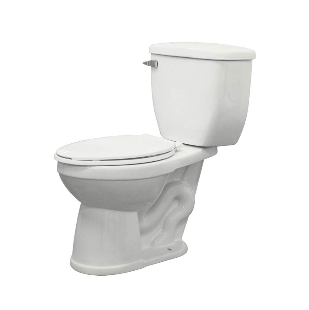 Transolid Two Piece Avalon Elongated Front Toilet in White