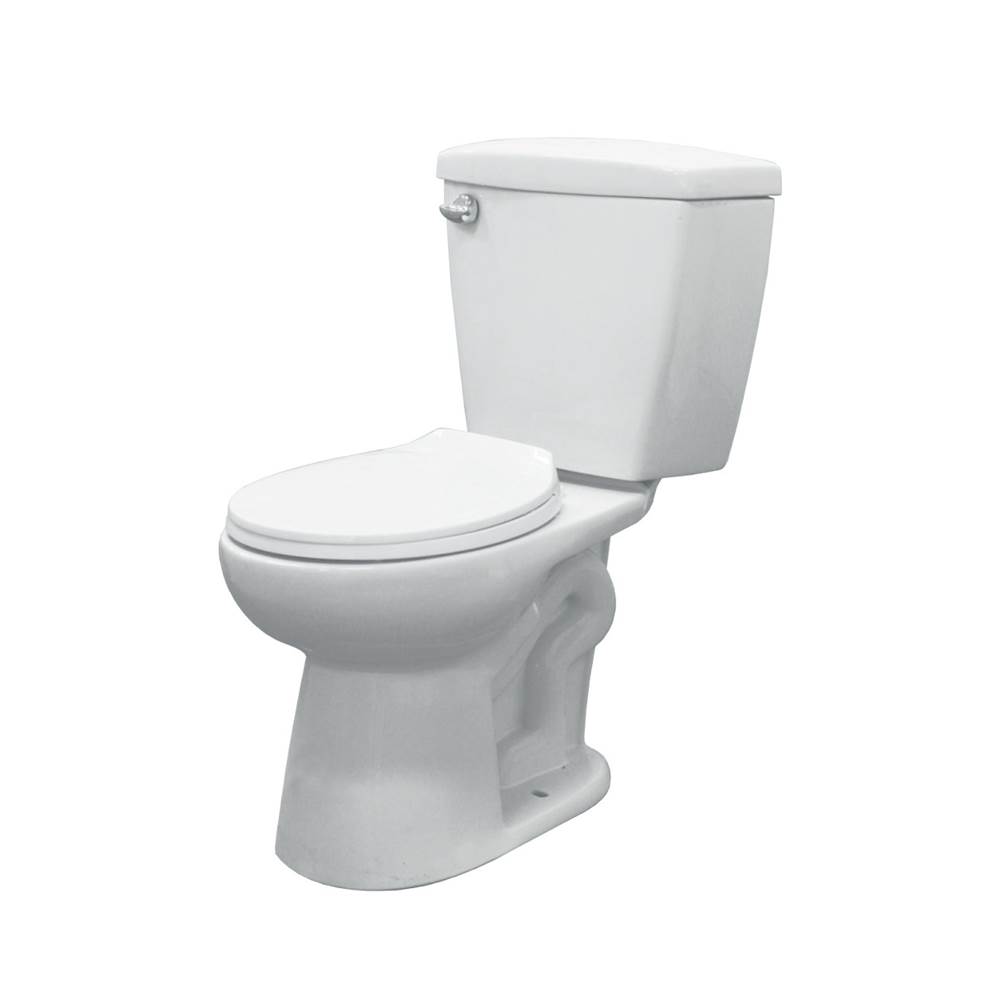 Transolid Two Piece Harrison Elongated Front Toilet in White