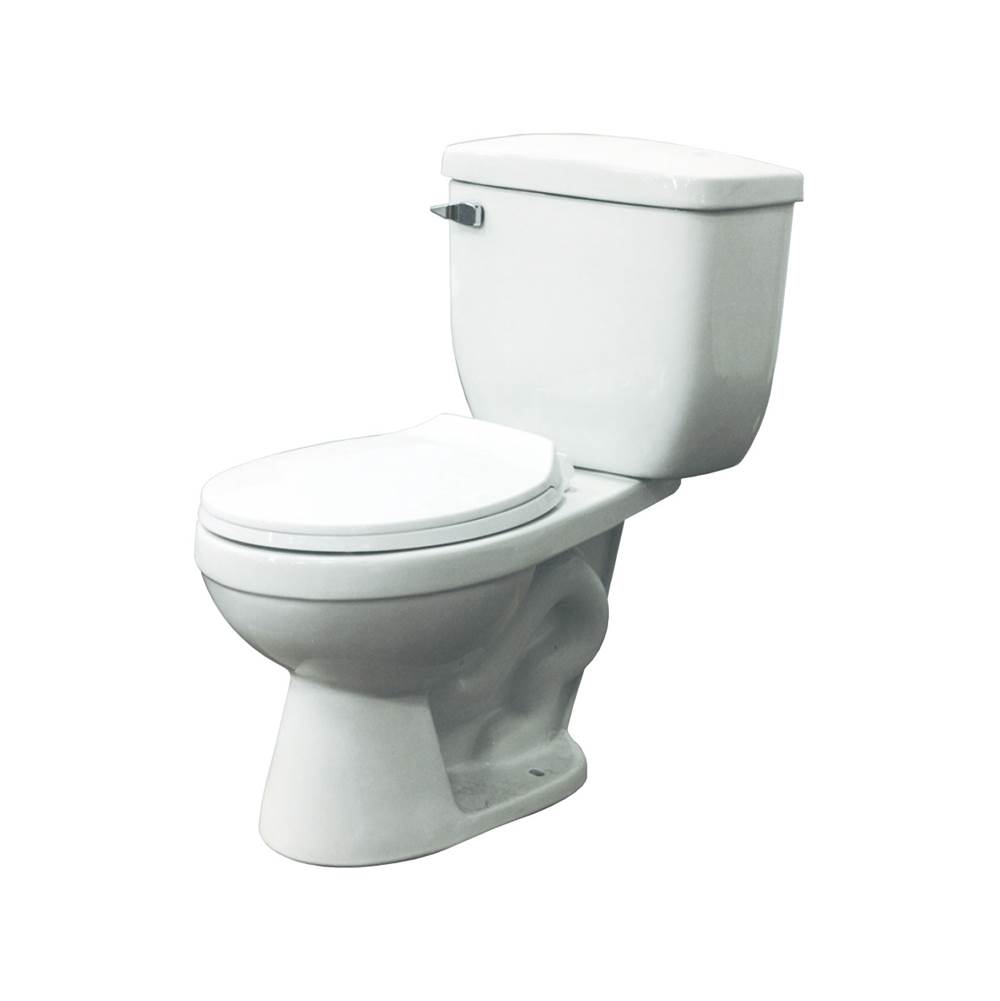 Transolid Two Piece Madison HET Round Front Toilet Kit in White