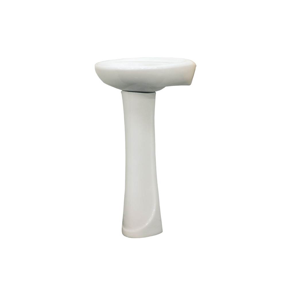 Transolid Two-Piece Madison Pedestal Lavatory in White