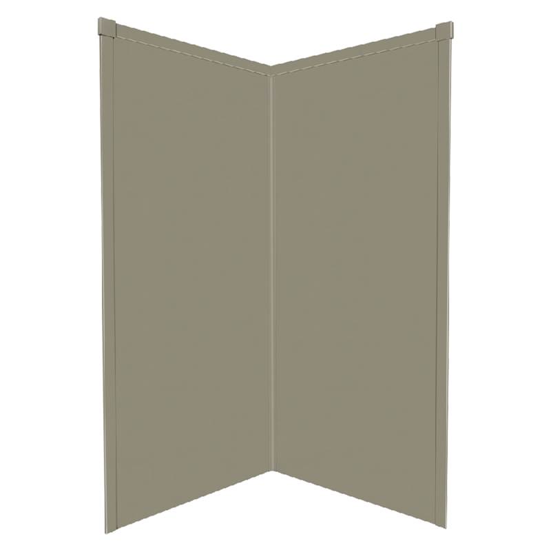 Transolid 36'' x 36'' x 72'' Decor Corner Shower Wall Kit in Peppered Sage