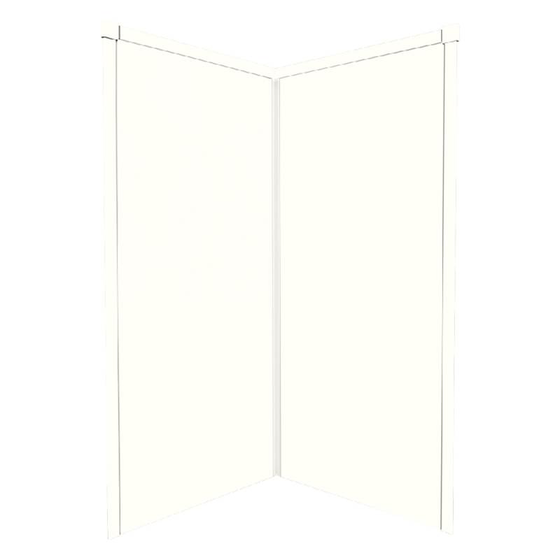 Transolid 38'' x 38'' x 72'' Decor Corner Shower Wall Kit in White