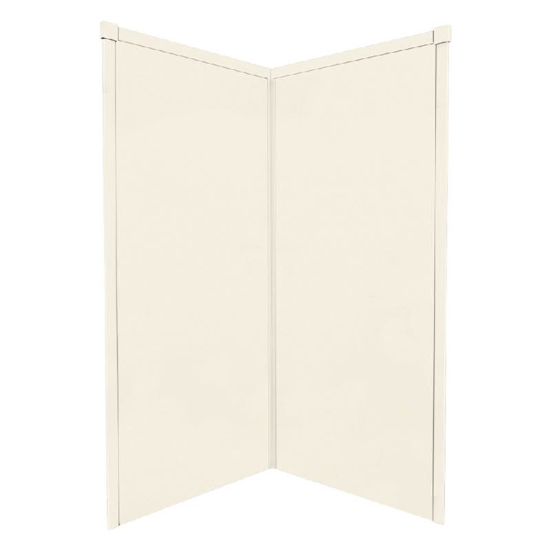 Transolid 38'' x 38'' x 72'' Decor Corner Shower Wall Kit in Cameo