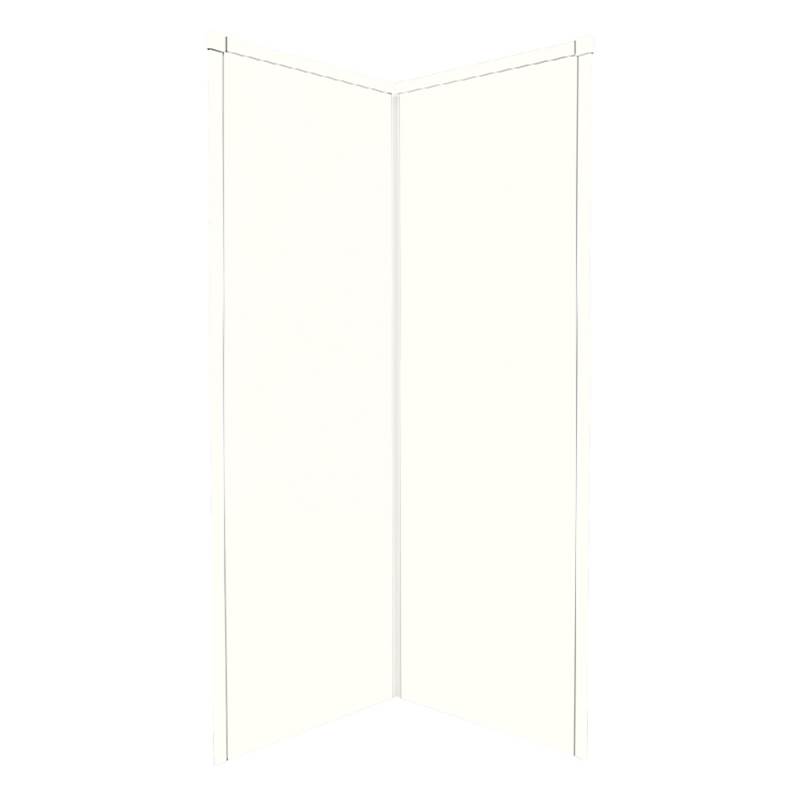 Transolid 38'' x 38'' x 96'' Decor Corner Shower Wall Kit in White