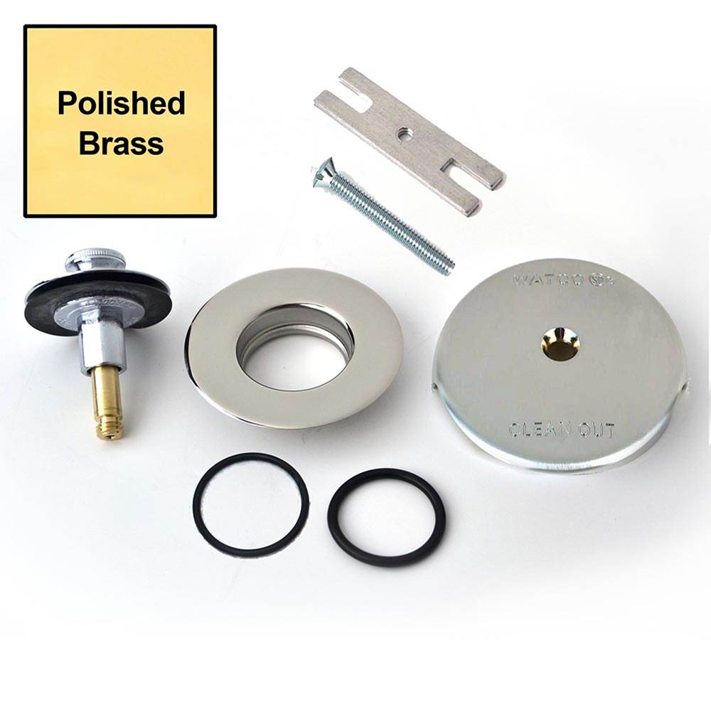 Watco Manufacturing Quicktrim Push Pull Trim Kit Polished Brass ''Pvd''