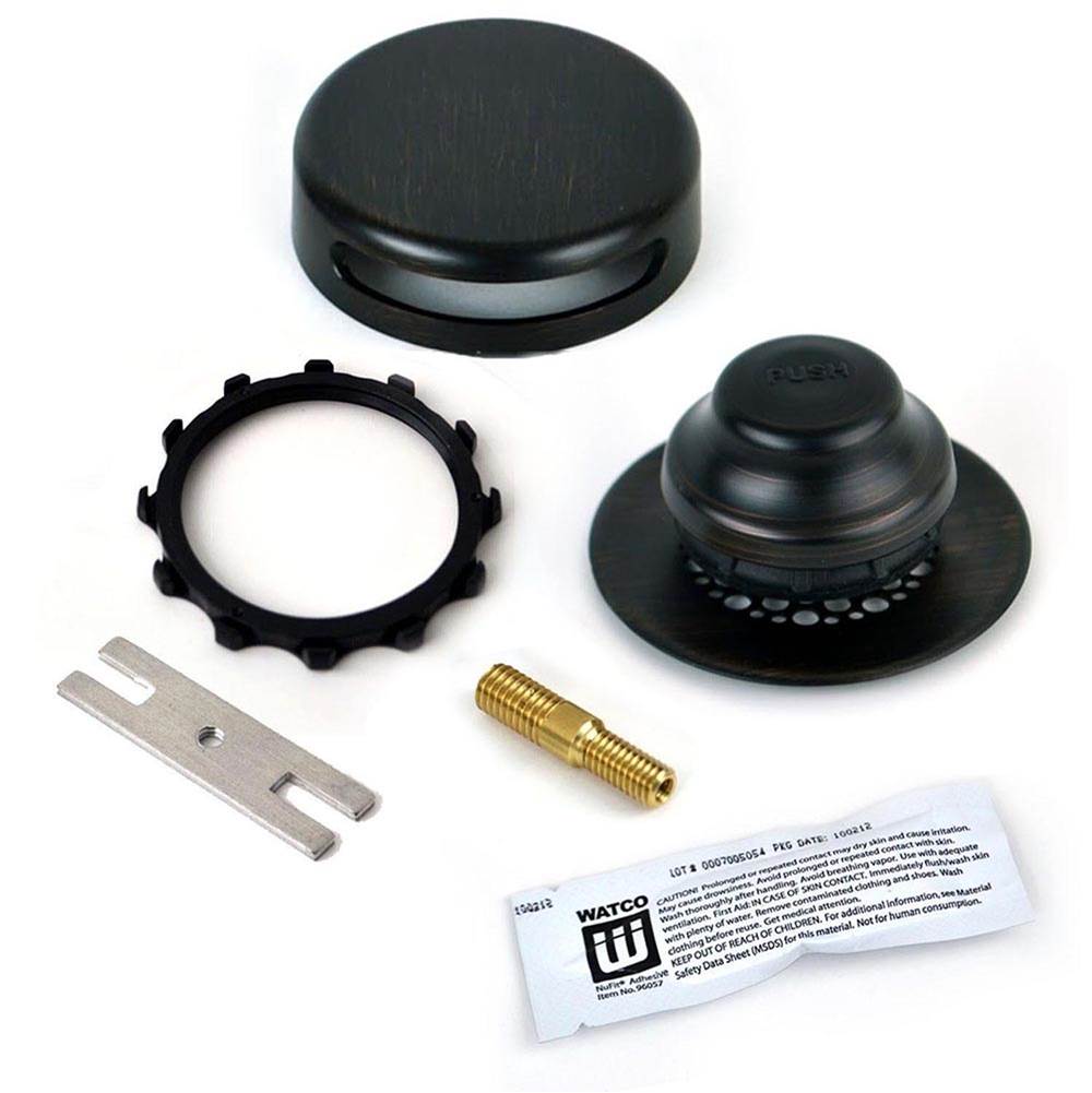 Watco Manufacturing Universal Nufit Innovator Fa Trim Kit - Silicone Rubbed Bronze Grid Strainer 3/8-5/16 Adapter Pin Brass