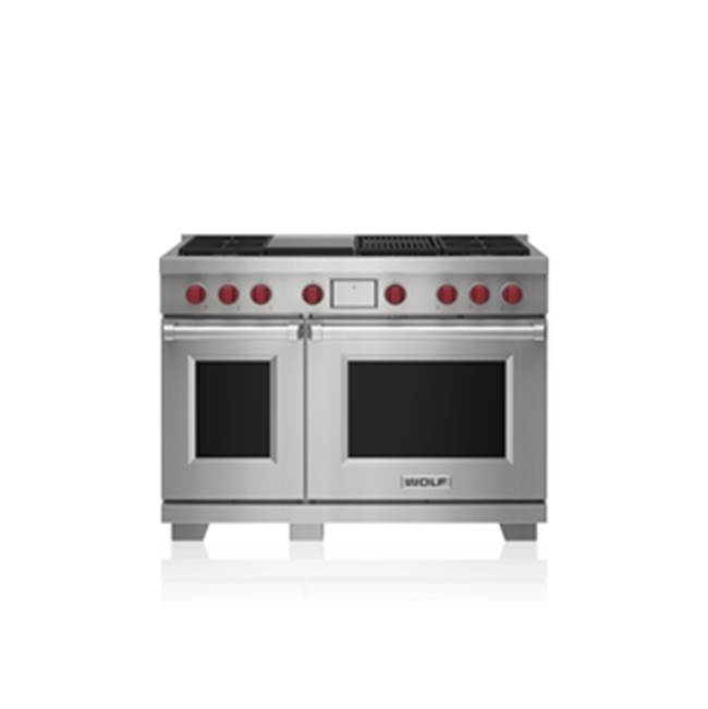 Wolf 48' Dual Fuel Range - 4 Burners, Infrared Charbroiler And Infrared Griddle - LP