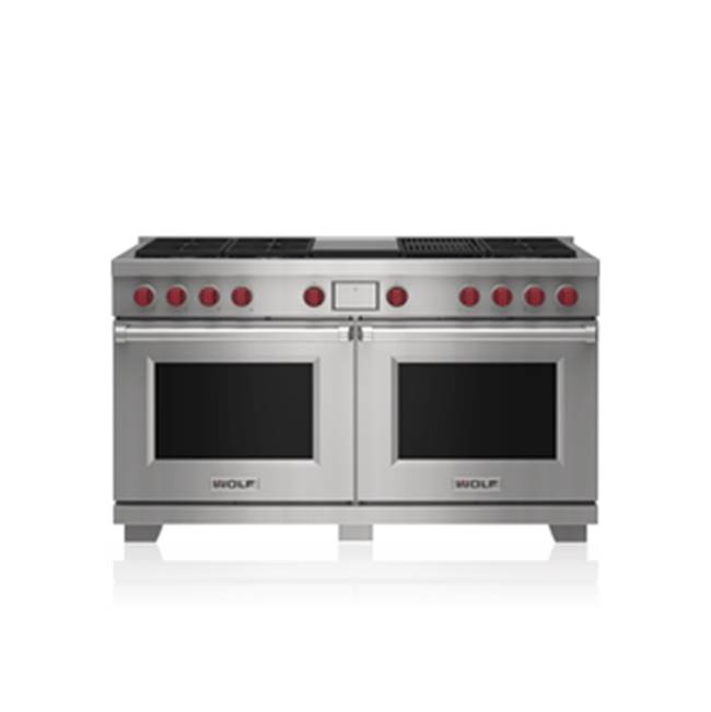 Wolf 60' Dual Fuel Range - 6 Burners, Infrared Charbroiler And Infrared Griddle - NG