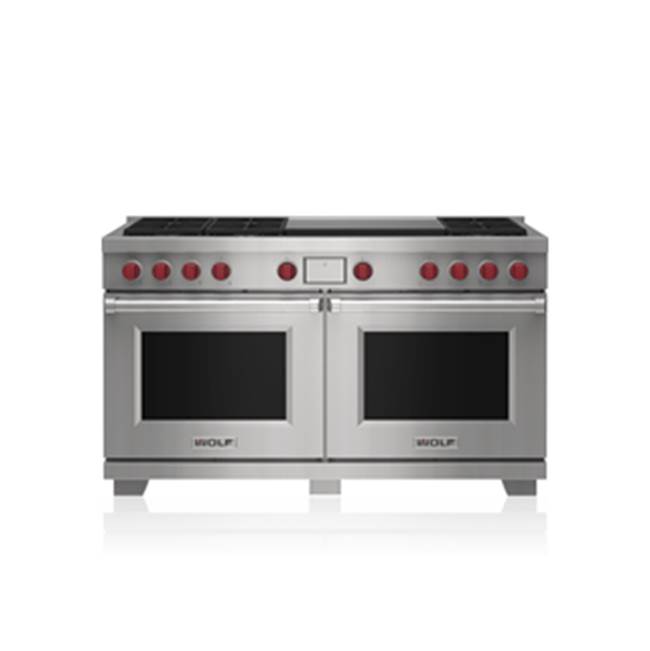 Wolf 60' Dual Fuel Range - 6 Burners And Infrared Dual Griddle - NG