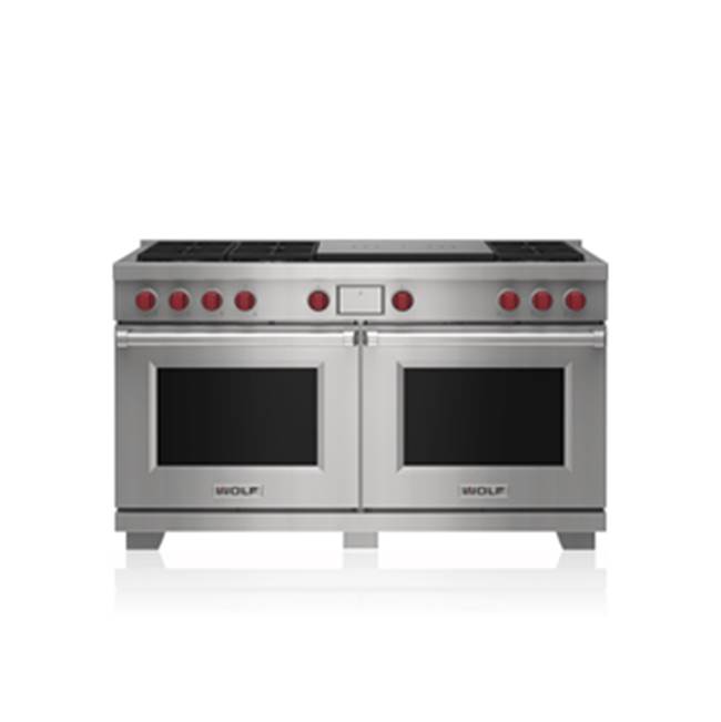 Wolf 60' Dual Fuel Range - 6 Burners And French Top - LP