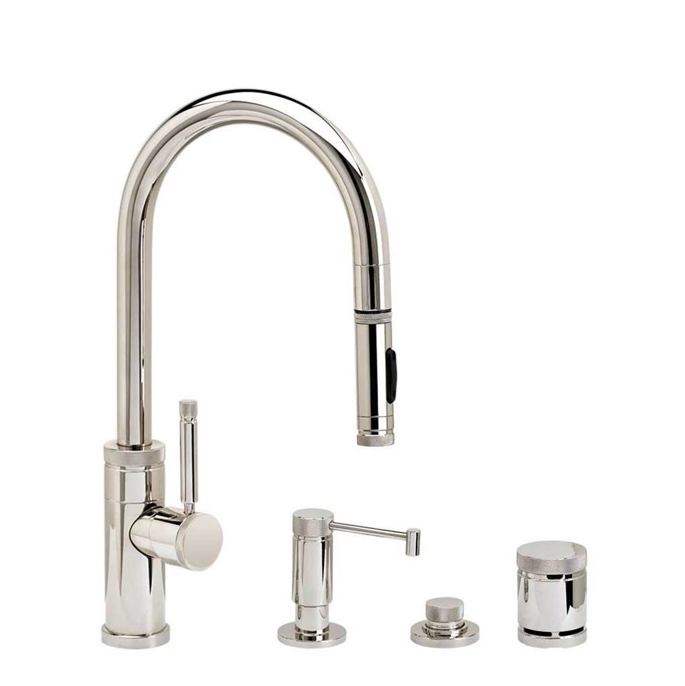 Waterstone Waterstone Industrial Prep Size PLP Pulldown Faucet - Toggle Sprayer - 4pc. Suite